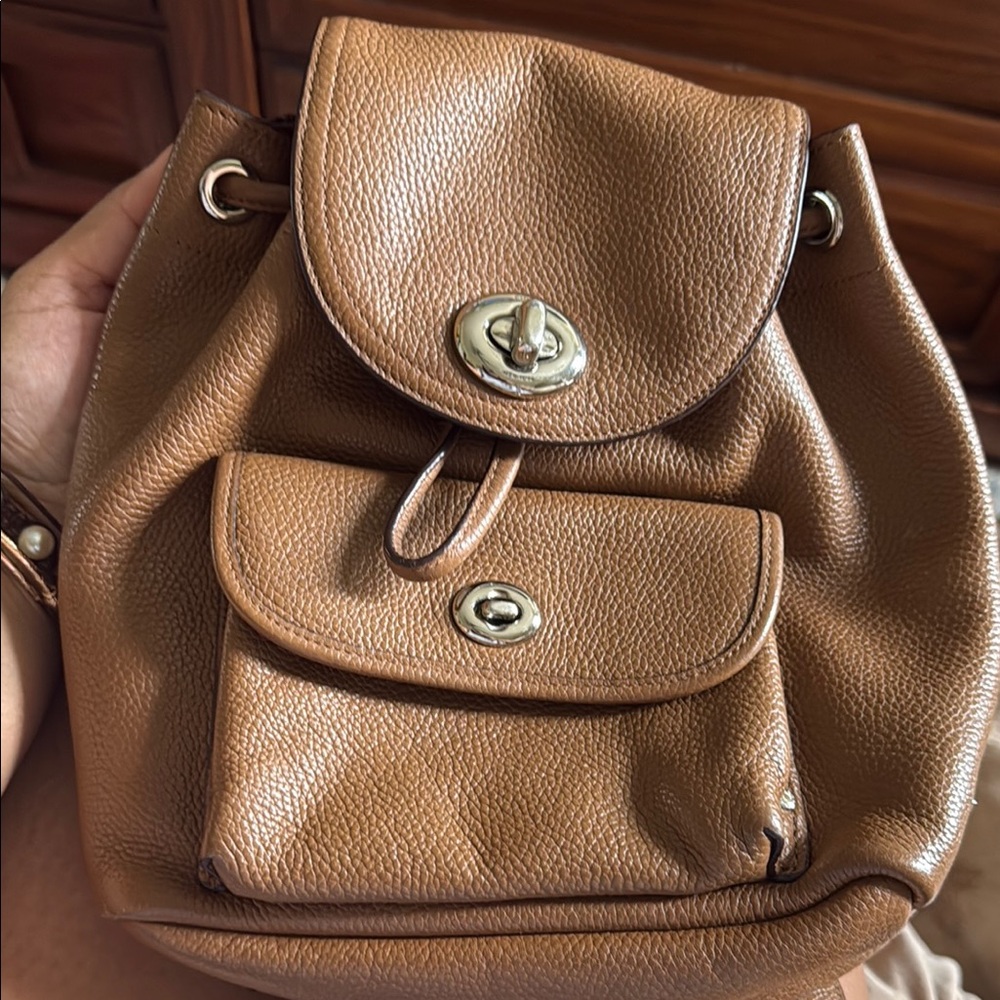 Brown Leather Backpack